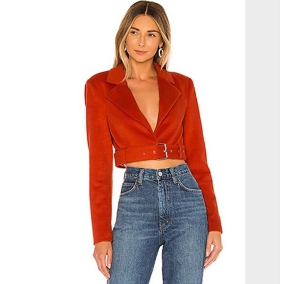 Majorelle Judy Cropped Jacket in Red Size Small - Picture 1 of 6